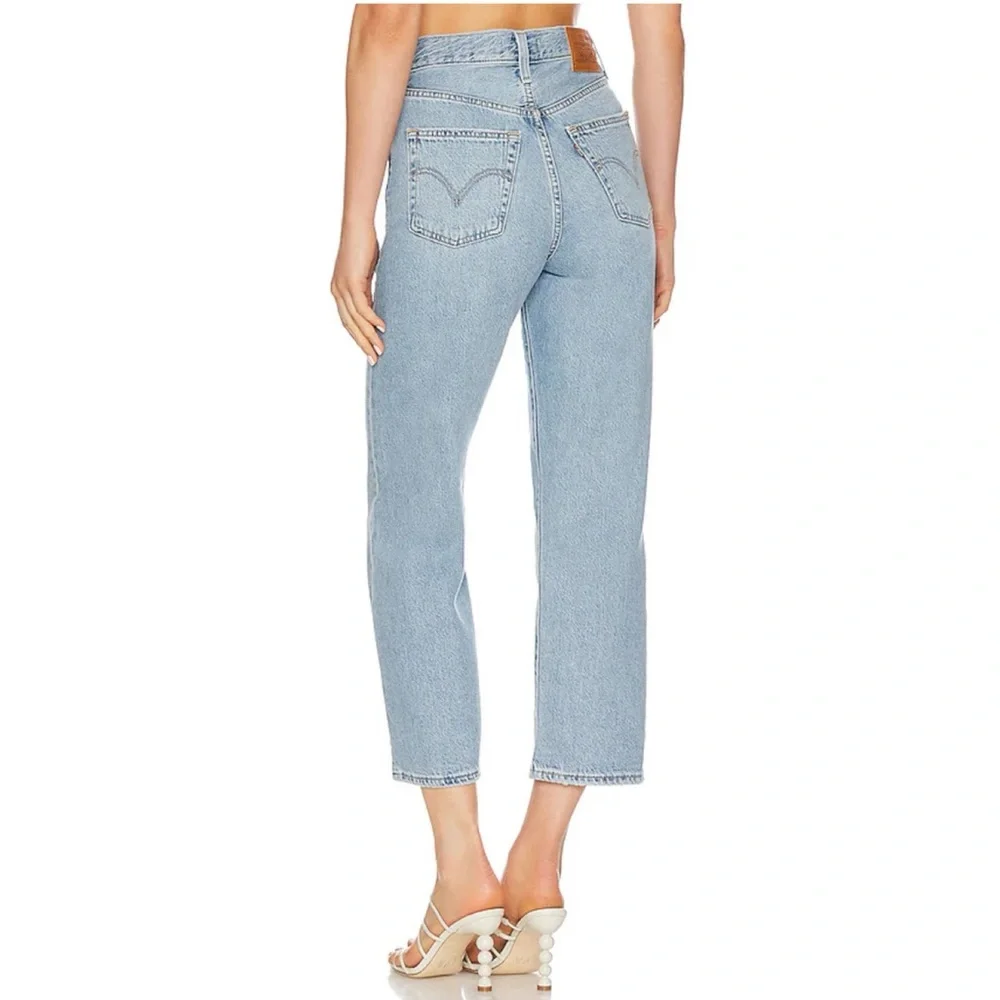 Levi's Light Blue Distressed Straight Leg Jeans
